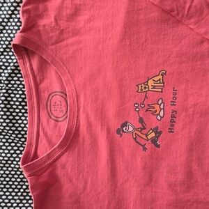 Life Is Good Happy Hour Dog/Campfire/Marshmallow Classic Fit Long-Sleeve Tee XL